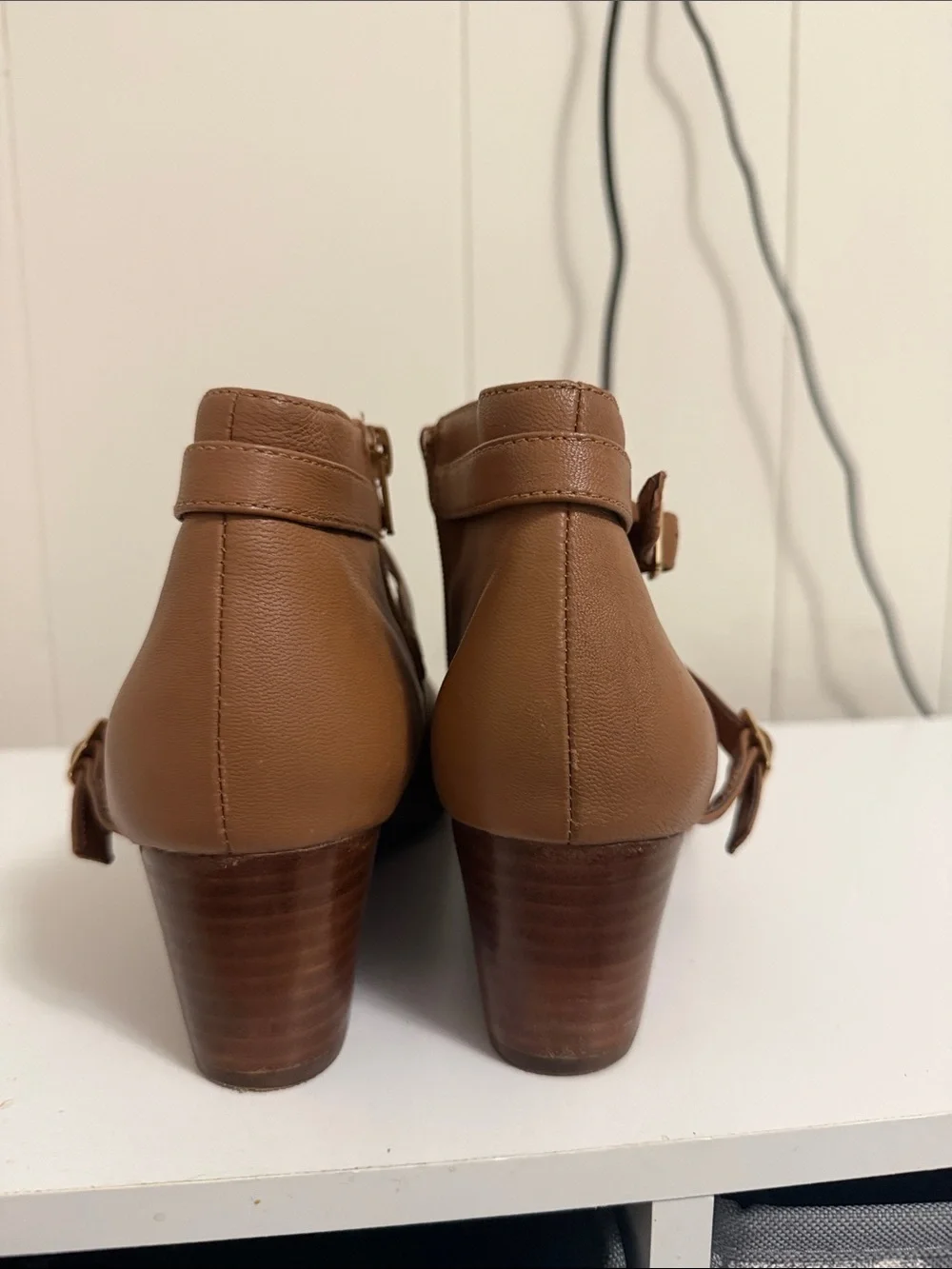 Nine West Women’s Ankle Booties in Brown with Buckle Strap